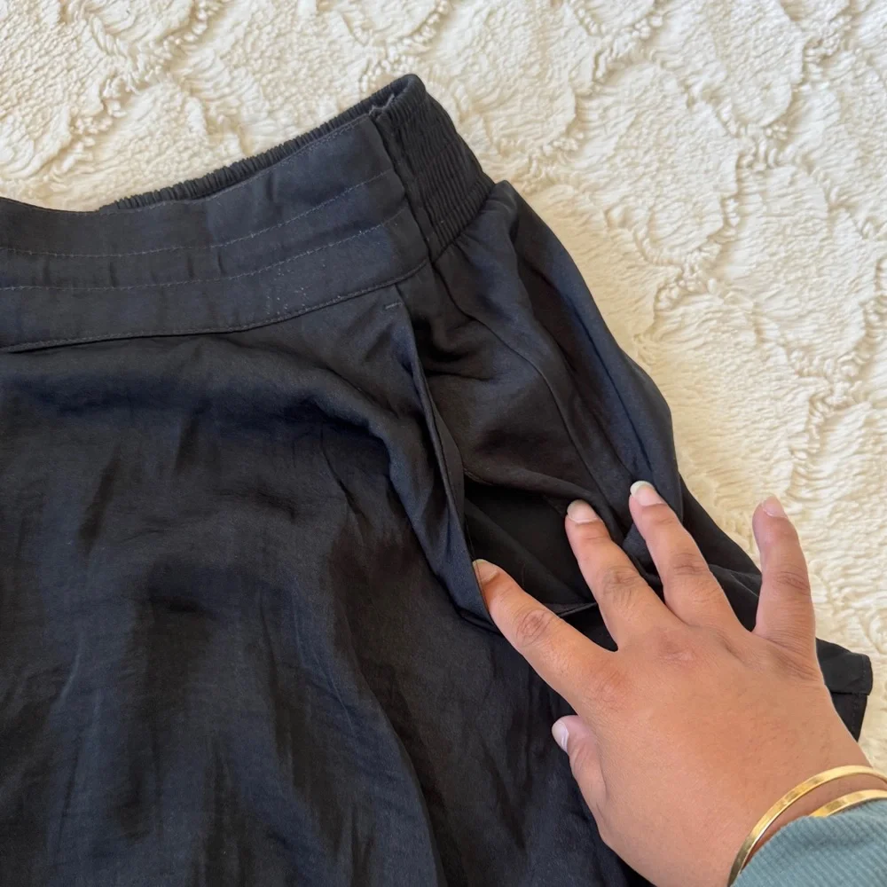 H&M Divided Women's Black Tassel Tie Waist Shorts Boho Casual - Picture 7 of 10